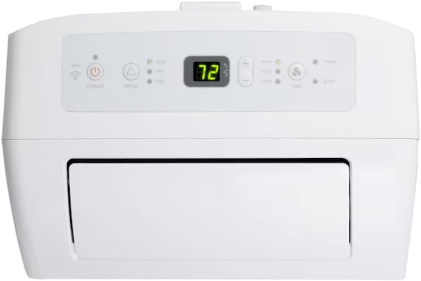 Hisense 8000-BTU SACC (115-Volt) White Vented Wi-Fi enabled 3 modes (Cooling, Fan, Dehumidifier), Portable Air Conditioner, Noise Level dB 50, Remote, Cools 350-sq ft AP0822CW1W (Renewed)