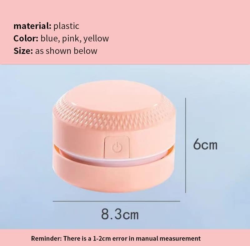 Hard Floor Vacuum Desktop Cleaner Mini Portable Vacuum Cleaner Office Corner Desk Dust Collector Home Table Sweeper Desktop Coffee Powder Cleaner (Color : Pink, Size : Battery)