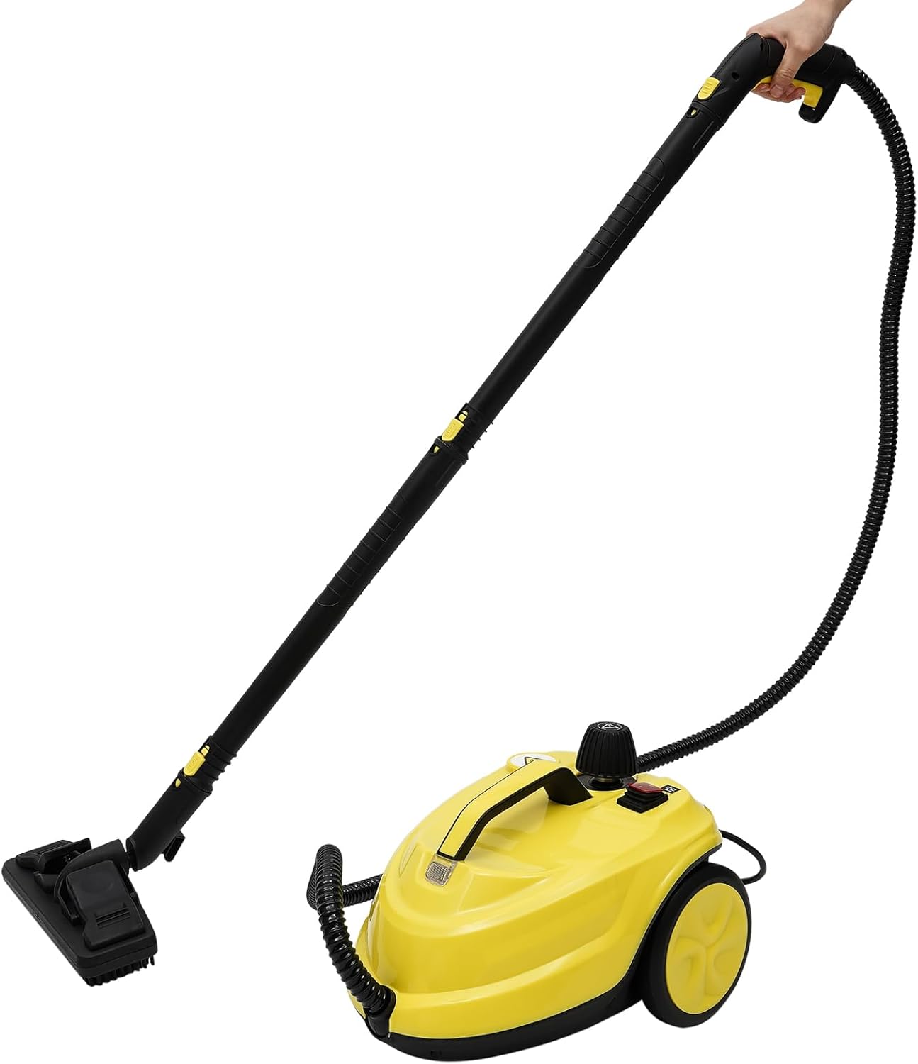 Multipurpose Steam Cleaner, Heavy Duty Canister Steamer w/Accessories, Steam Mop 3M cord, High Pressure Cleaning Machine with 1.8L Tank for Floor Carpet Car Detailing Home