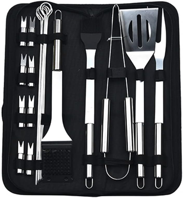 20PCS Stainless Steel Grill Set Barbecue Combination Tool Outdoor Household BBQ Set for Cooking Camping Grilling