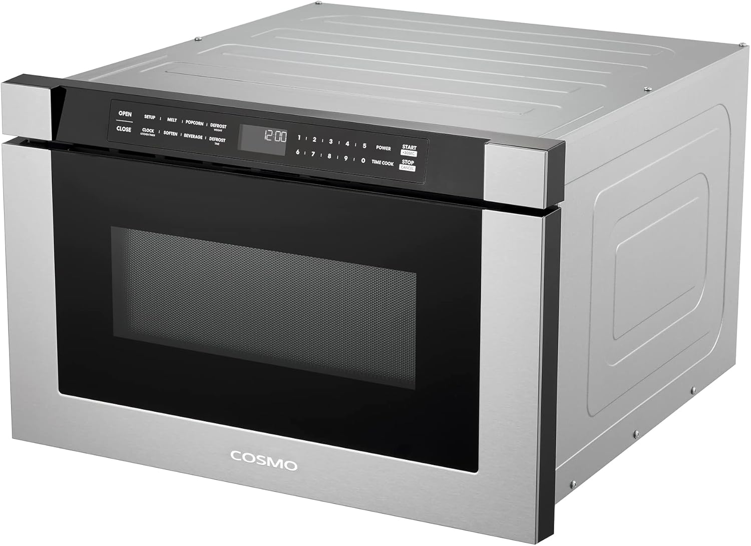 COSMO COS-12MWDSS-NH 24 in. Haven Collection 1.2 cu. ft. Built-in Microwave Drawer, Touch Controls, Defrosting Rack in Stainless Steel
