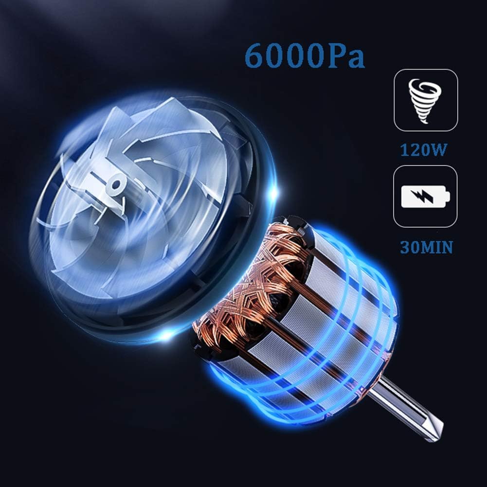 Handheld Vacuum Cleaner Cordless, 6000Pa Powerful Suction Hand Vacuum Cleaner with HEPA Filter, Handheld Car Vacuum Portable Rechargeable for Car, Home and Office,Basic