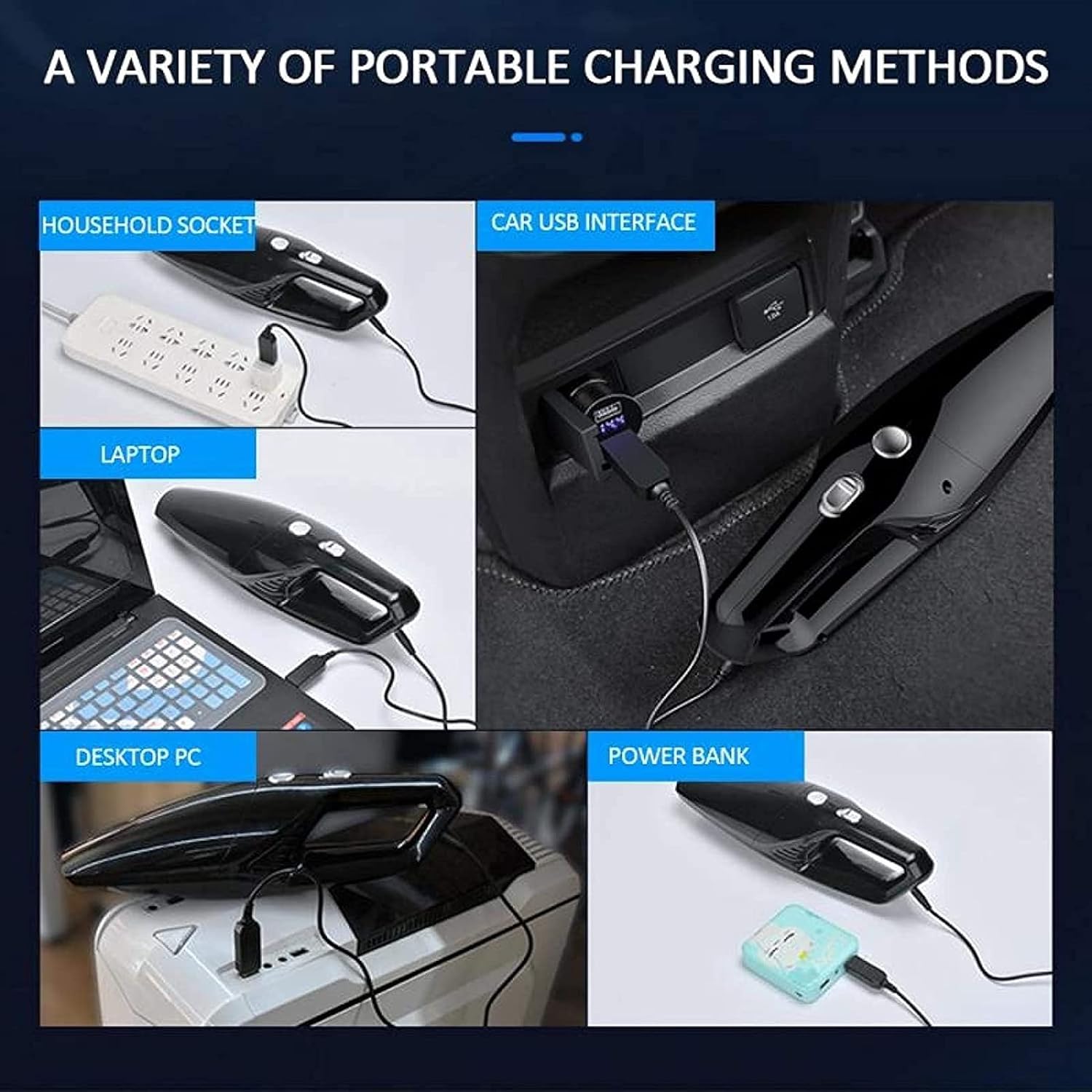 Handheld Vacuum, Cordless Handheld Vacuum, 5000PA Portable Hand Vacuum Cleaner for Pet Hair, Home, and Car Cleaning Vacuum Cleaner