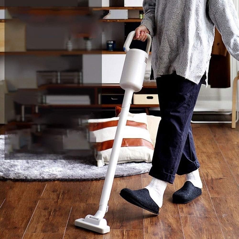 Hand Held Vacuum, Hand Vacuum Cordless with High Power, Mini Vacuum Cleaner Handheld Powered by Li-ion Battery Rechargeable Quick Charge Tech, for Home Cleaning. (Color : White)