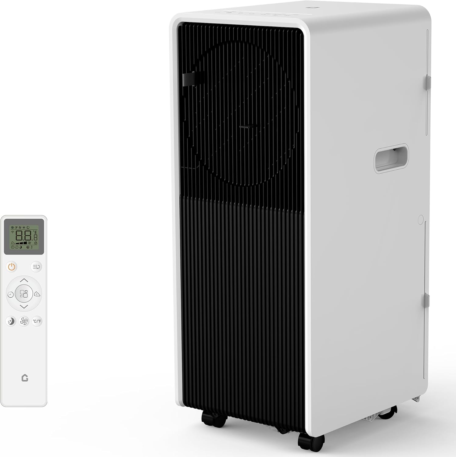 GAOMON 14,000 BTU Portable Air Conditioner Cools Up to 750 Sq.Ft, 3-IN-1 Quiet Portable AC Unit with Remote Control for Large Room, Campervan, Office, Temporary Space, Black+White