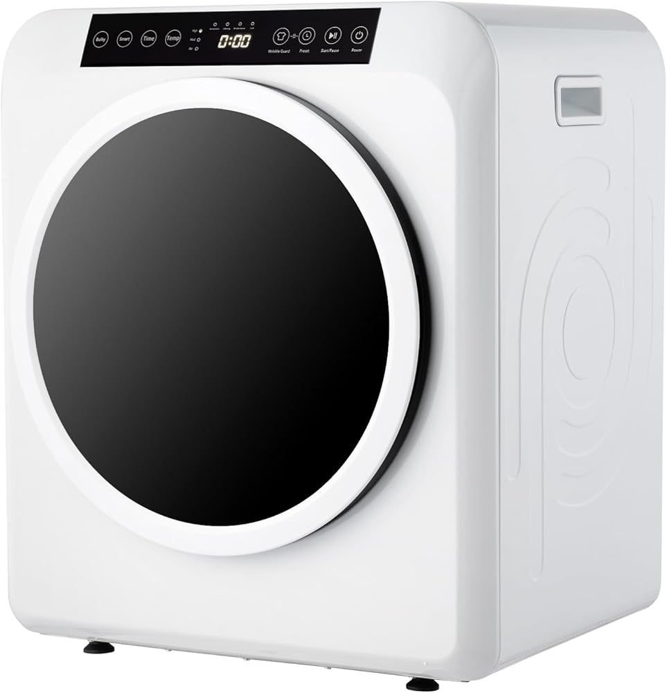 13.2lbs Dryers for Clothes,Compact Laundry Clothes Dryer Household Dryer with Upgraded LCD Screen and 6kg Drum Dryer 2 Pieces Of Filter Cotton for Apartments Home Dorm