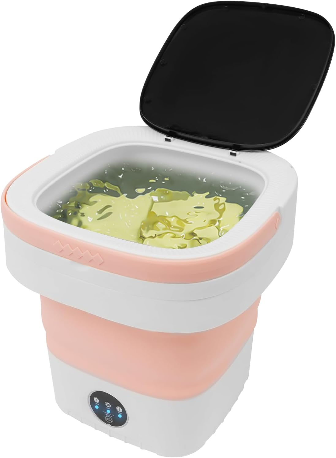 Portable Washing Machine, Mini Washer, 12l/12.68qt Large Capacity Foldable Washer, Deep Cleaning Of Underwear, Baby Clothes And Other Small Clothes For Apartments, Dormitories, Hotels (Pink)