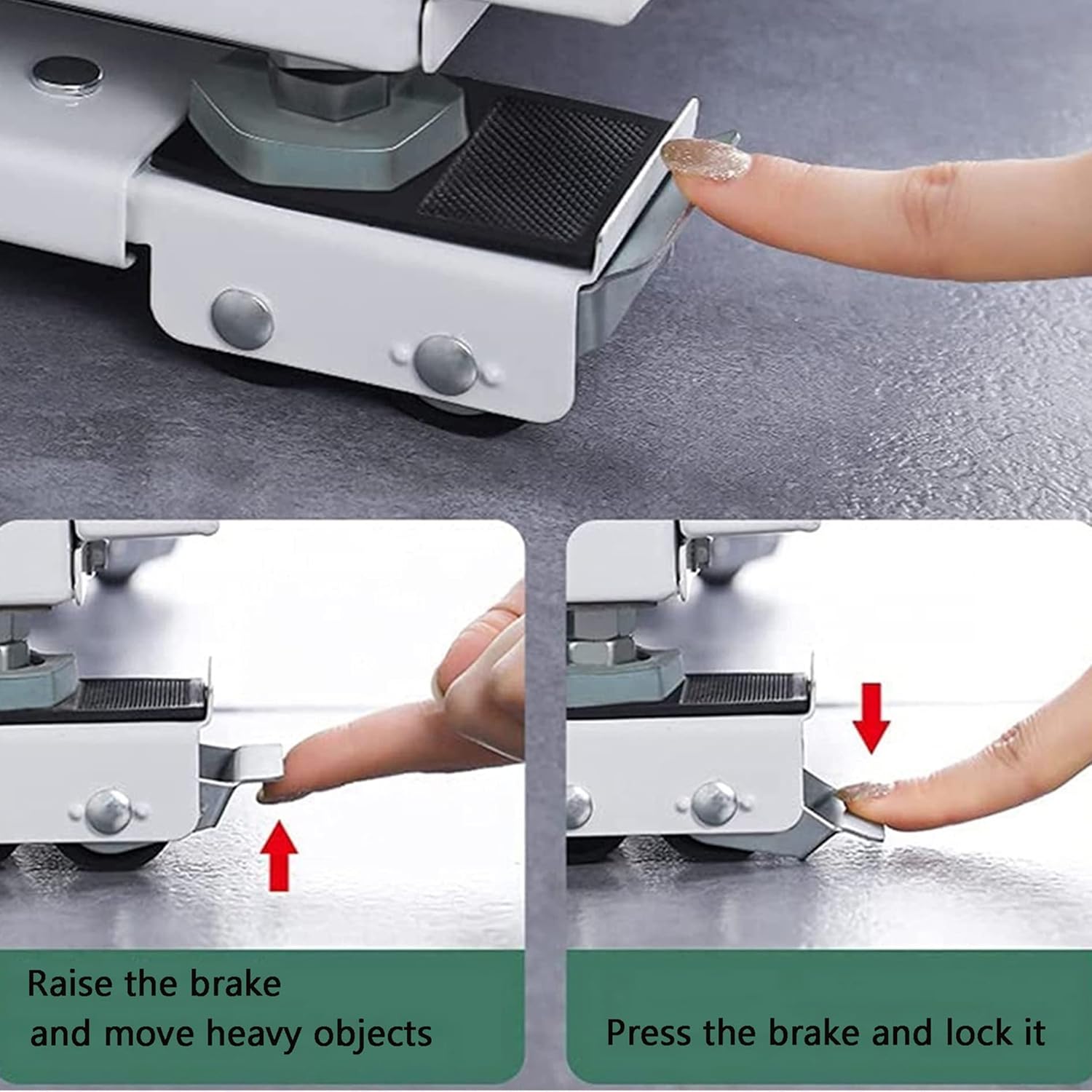 Washer Dryer Pedestal, Portable Wwashing Machine Stand, Home Appliances Mini Fridge Cart, Movable Adjustable Base, Roller Telescopic Furniture Dolly, with Locking, Capacity 660 Lbs ( Color : Silver )