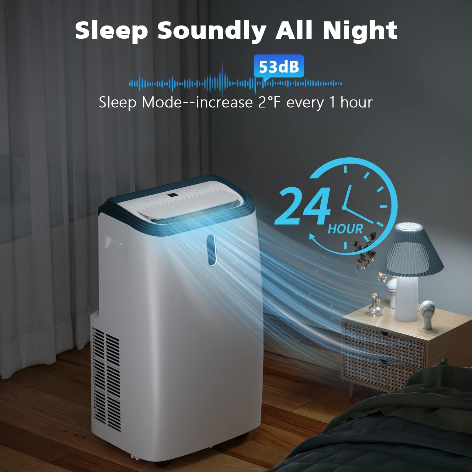 COWSAR 12000 BTU Air Conditioner Portable for Room 4-IN-1 Portable Air Conditioners Cooling Up to 400sq.ft Portable AC Unit