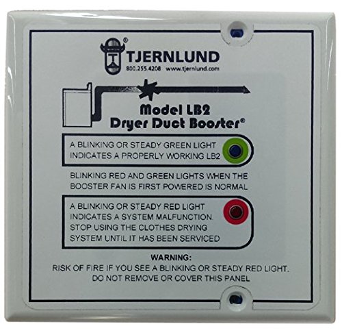 Tjernlund LB2 No-Clog, Zero Maintenance DEDPV Dryer Duct Booster Fan with Automatic Activation