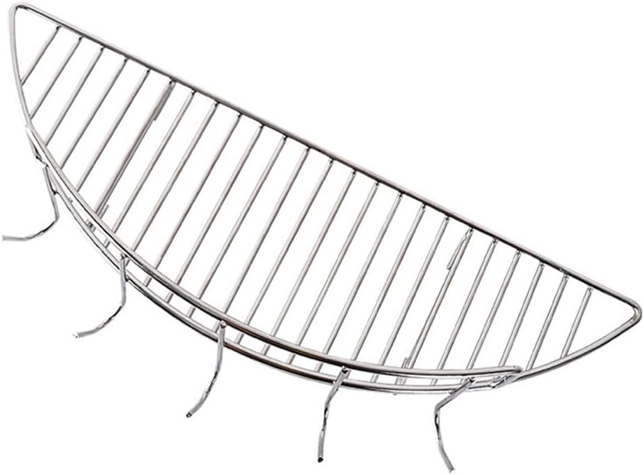 Stainless Steel Semicircular Grill Mesh Home Roast Bacon Grill Tool Iron Barbecue Accessories/D/33.3 * 10.8 * 7.3Cm