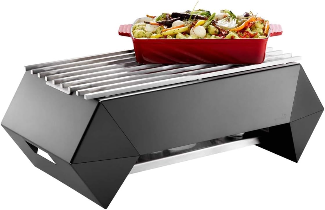 10 in. Diamond Multi Chef Black Frame with Burner Fuel Holder & Grill - Set of 6