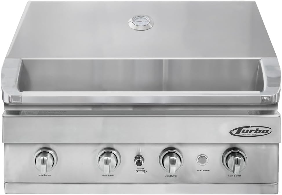 Turbo 32-inch 4-Burner Built-In BBQ Gas Grill - Propane