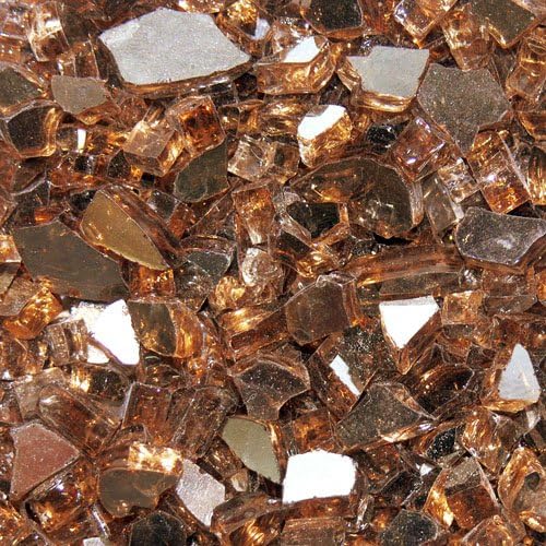 Fire Glass for Fire Pits Reflective Copper 1/4