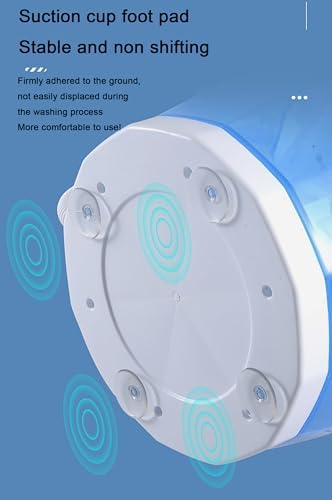 Portable Hand Cranked Clothes Spin Dryer - Non-Electric Mini Washing Machine & Dehydrator for Dorms, Apartments, RVs - Compact & Efficient (Grey)