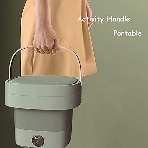 Portable Washer/Mini Washing Folding Mini Washing Machine Underwear Socks Baby Laundry Washer For Home Travel Small Washing Machine (Color : Gray, Size : US)