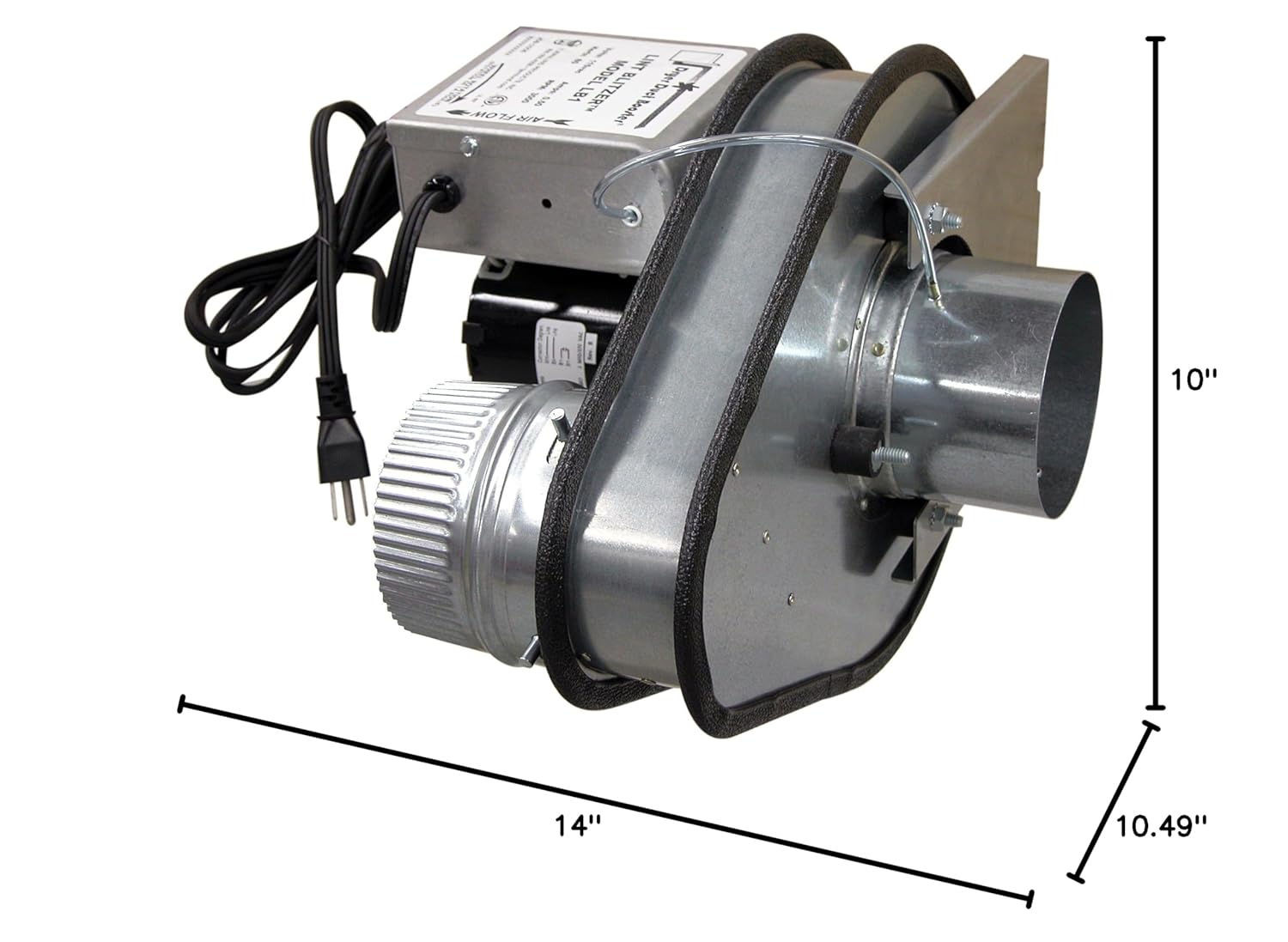 Tjernlund LB2 No-Clog, Zero Maintenance DEDPV Dryer Duct Booster Fan with Automatic Activation