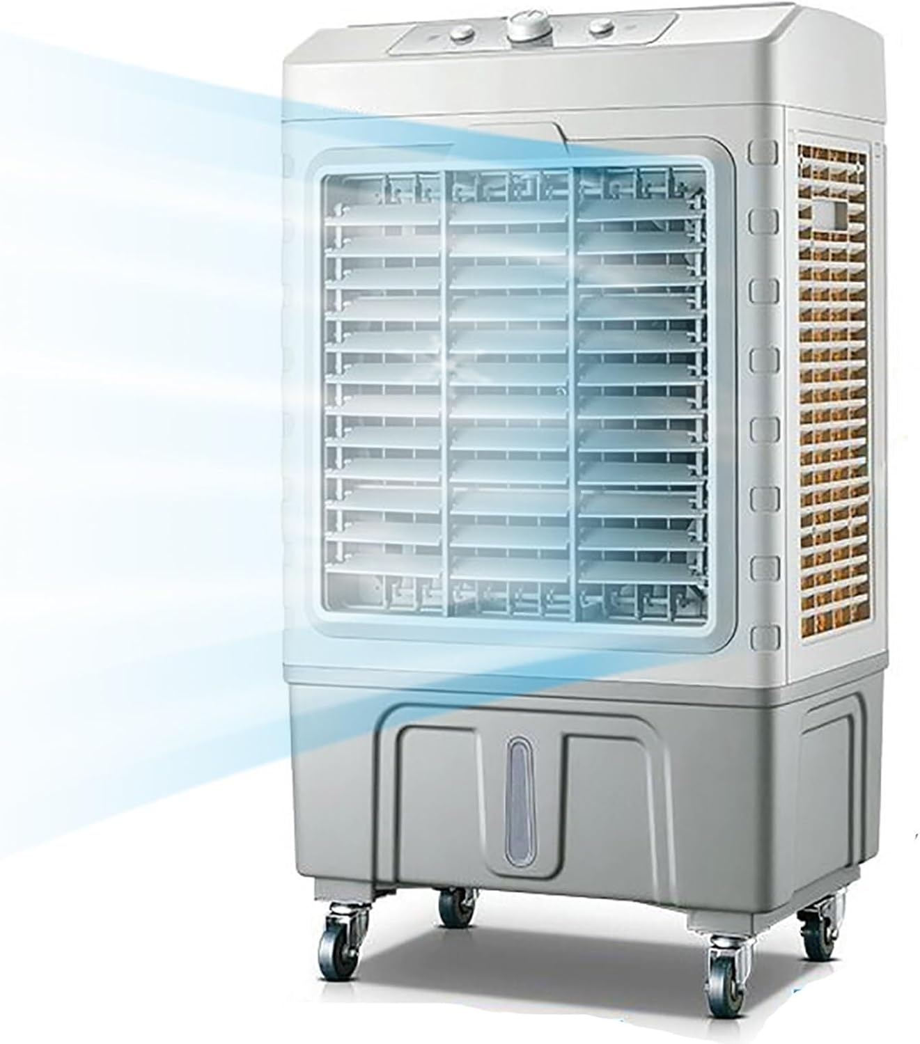 Portable Air Cooler, 3-in-1 Evaporative Air Conditioner with 80L Water Tank, Oscillating Louvres, 3 Wind Speeds, Low Noise, for Indoor & Outdoor Use(60L)