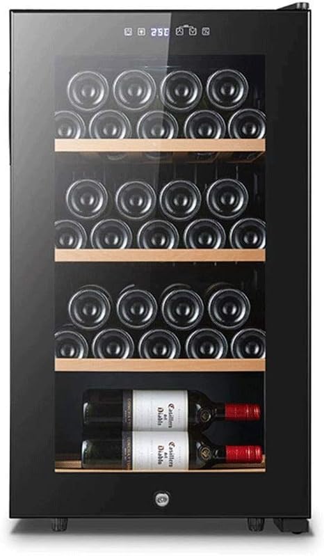 84L Wine Cooler/Cabinet Beverage Refrigerator Red & White Wine Cellar Digital Temperature Beer Soda Counter Top Bar Office Quiet Operation Compressor Freestanding