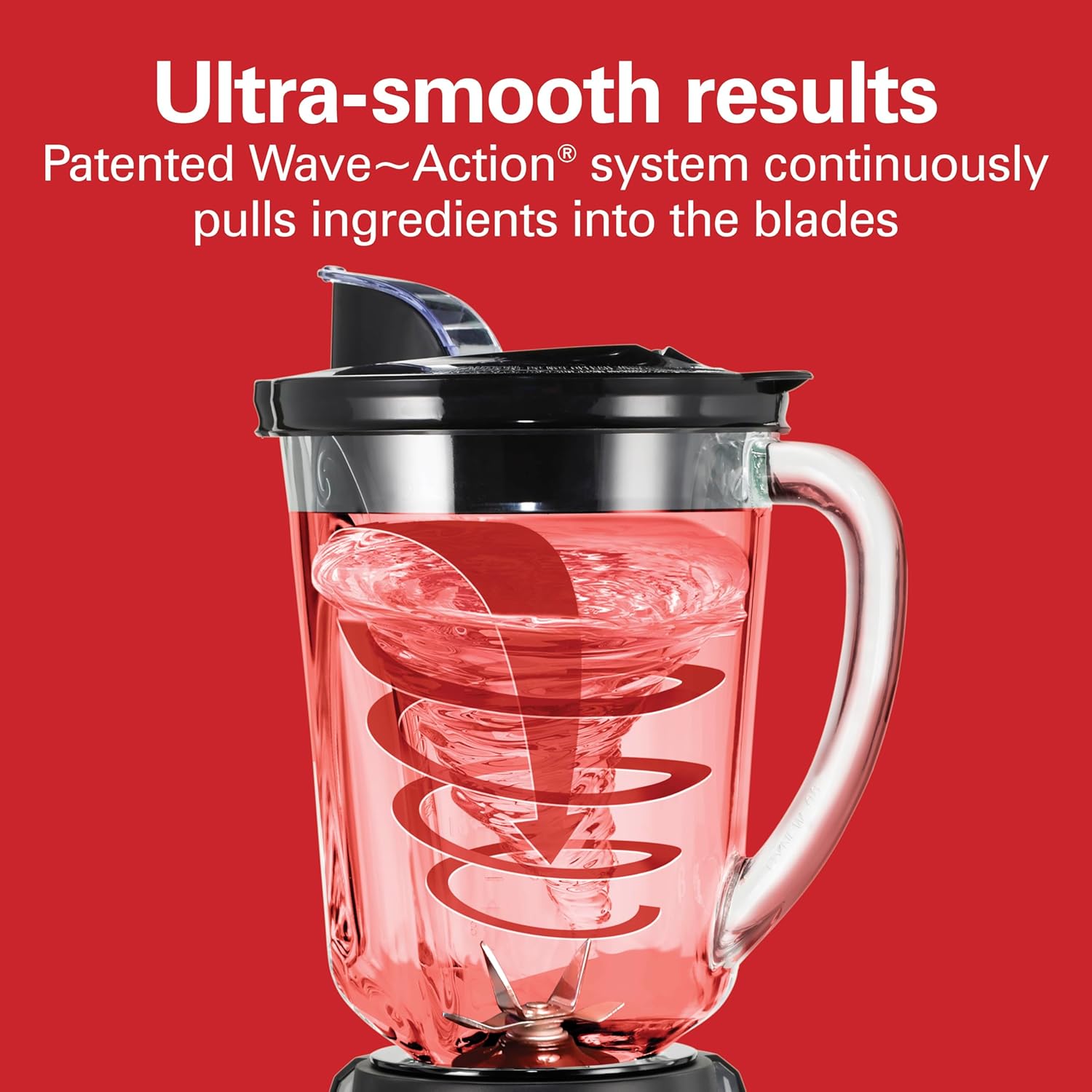 Wave Action Quiet Blender - 48 oz. Glass Jar - 12 Blending Functions - Black - Countertop Blender - Blade Material: Stainless Steel - 800 Watts