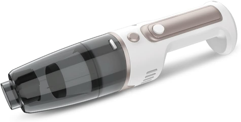 Handheld Lightweight Vacuum Cleaner Cordless,Portable Hand Held Vacuum with Strong Suction 4500PA,Low Noise USB Charge Car Vacuum for Home Car (Color : White)