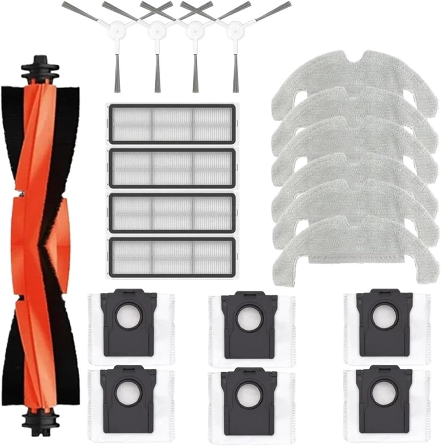 Vacuum Cleaner Side Brush Compatible for Dreame, D10 Plus Gen 2 RLD32GD Robot Vacuum Spare Parts Consumables Main Side Brush Hepa Filter Mop Cloth Dust Bag Accessories(21pcs8)