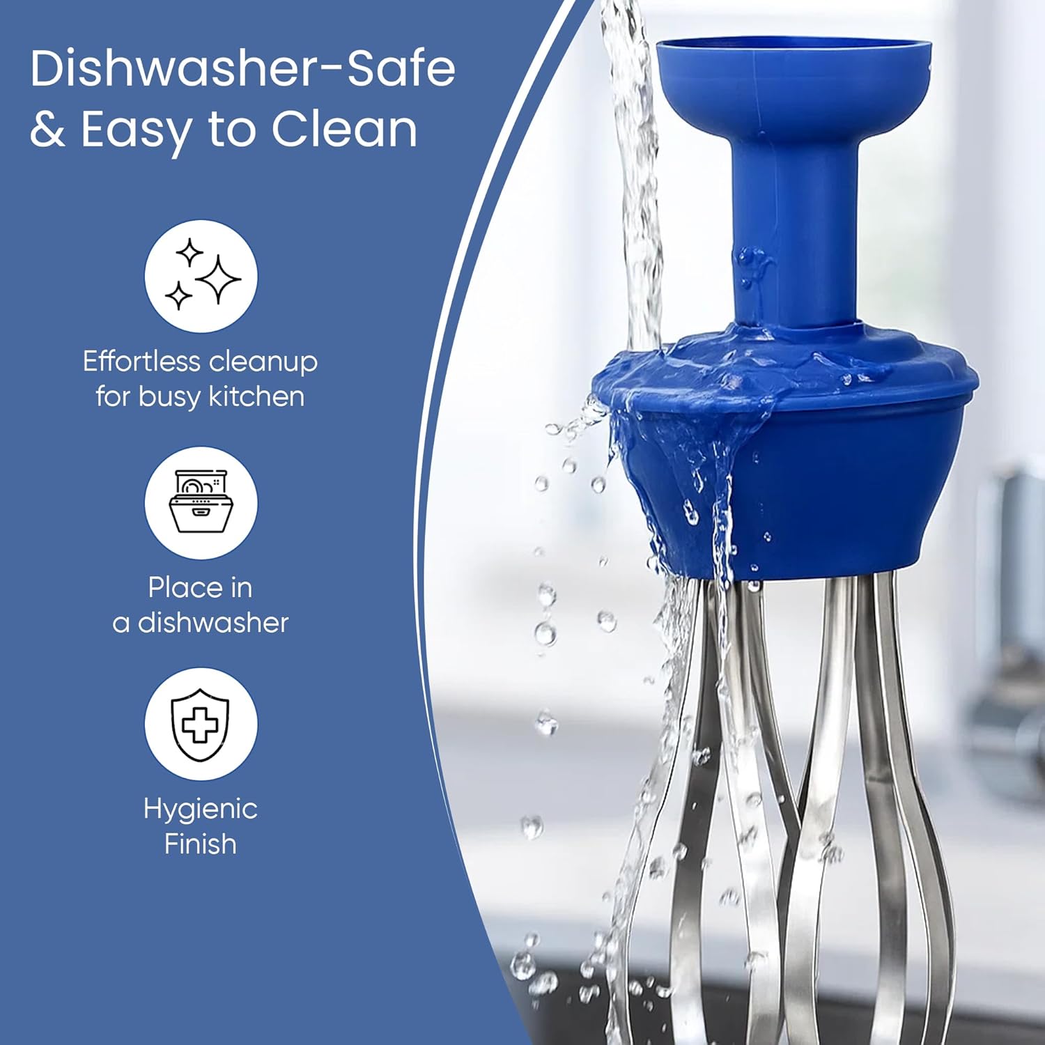 Commercial Electric Immersion Blender Hand held 6 Inch Removable Shaft, 6-Gallon capacity with single high speed (Whisk Attachment Only) - 270W and 350W Compatible.