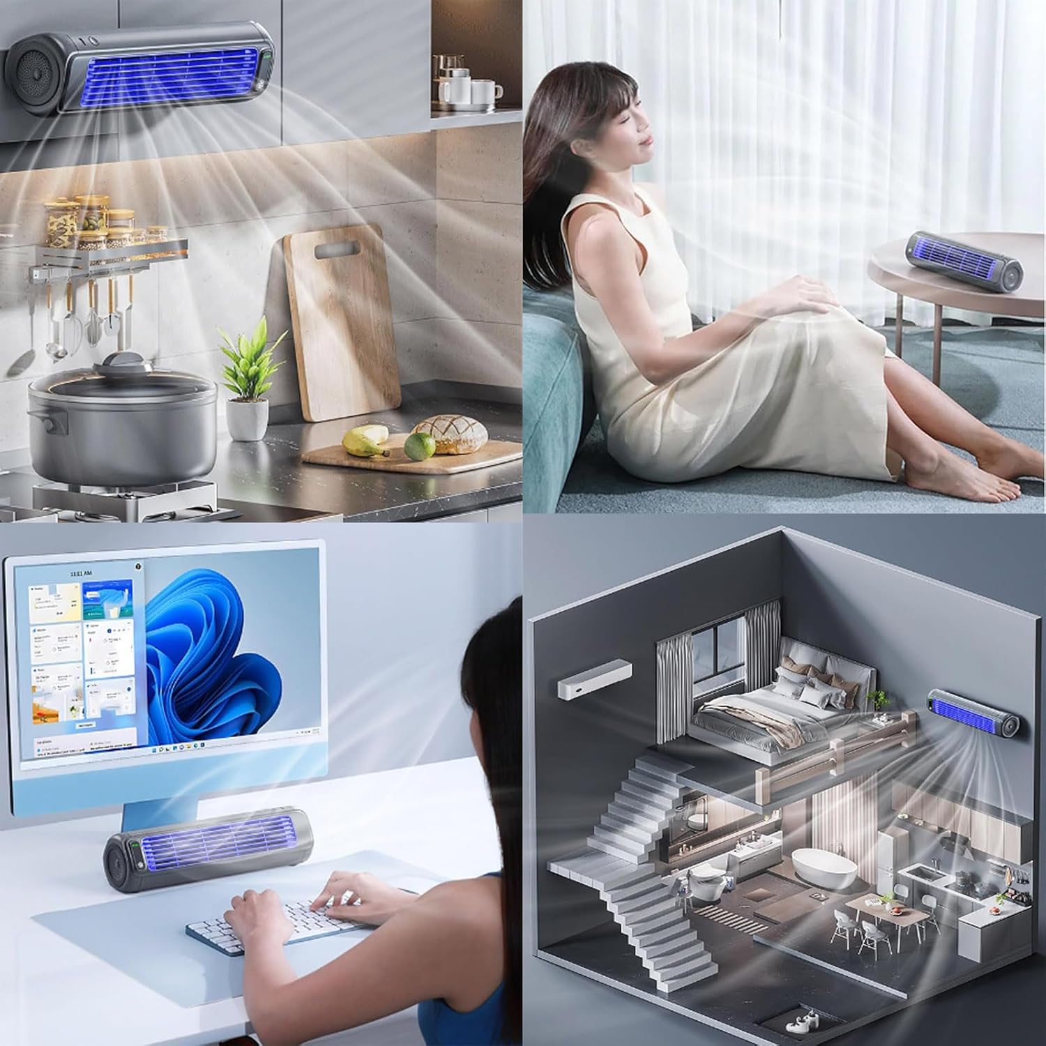 Imwing Cooling Ace Portable Air Conditioner - 2025 Upgrade, Adjustable 3 Wind Speeds, USB Charging, Quiet Cooling Fan for Home, Office, Bedroom - Perfect for Personal Comfort