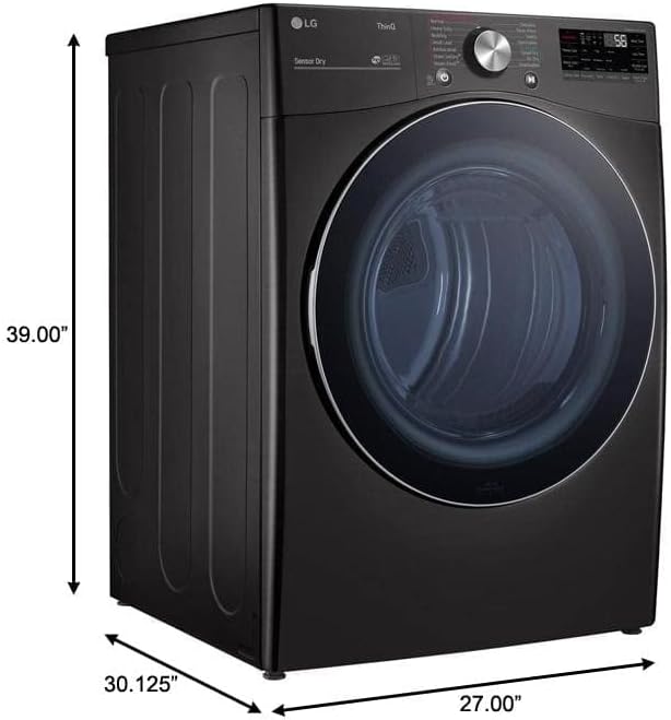LG DLGX4201B / DLGX4201B / DLGX4201B 7.4 Cu. Ft. Black Steel Smart Front Load Gas Dryer with TurboSteam