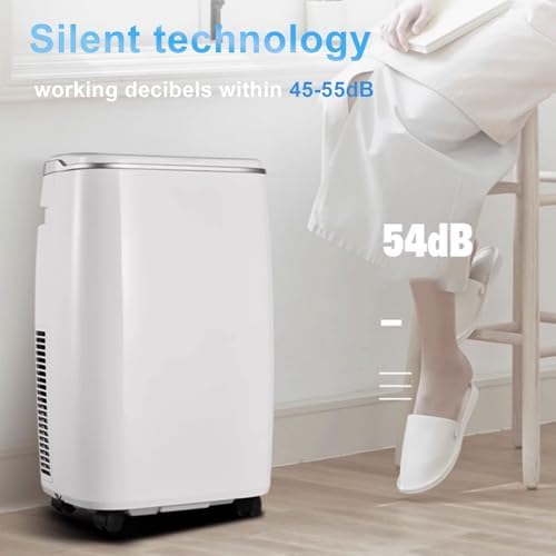 Small Portable Air Conditioner Air Cooler 3 Gears 70° Wide-Angle Air Supply Floor Air Conditioner with Universal Roller and Drain Hole for Room Bedroom Office