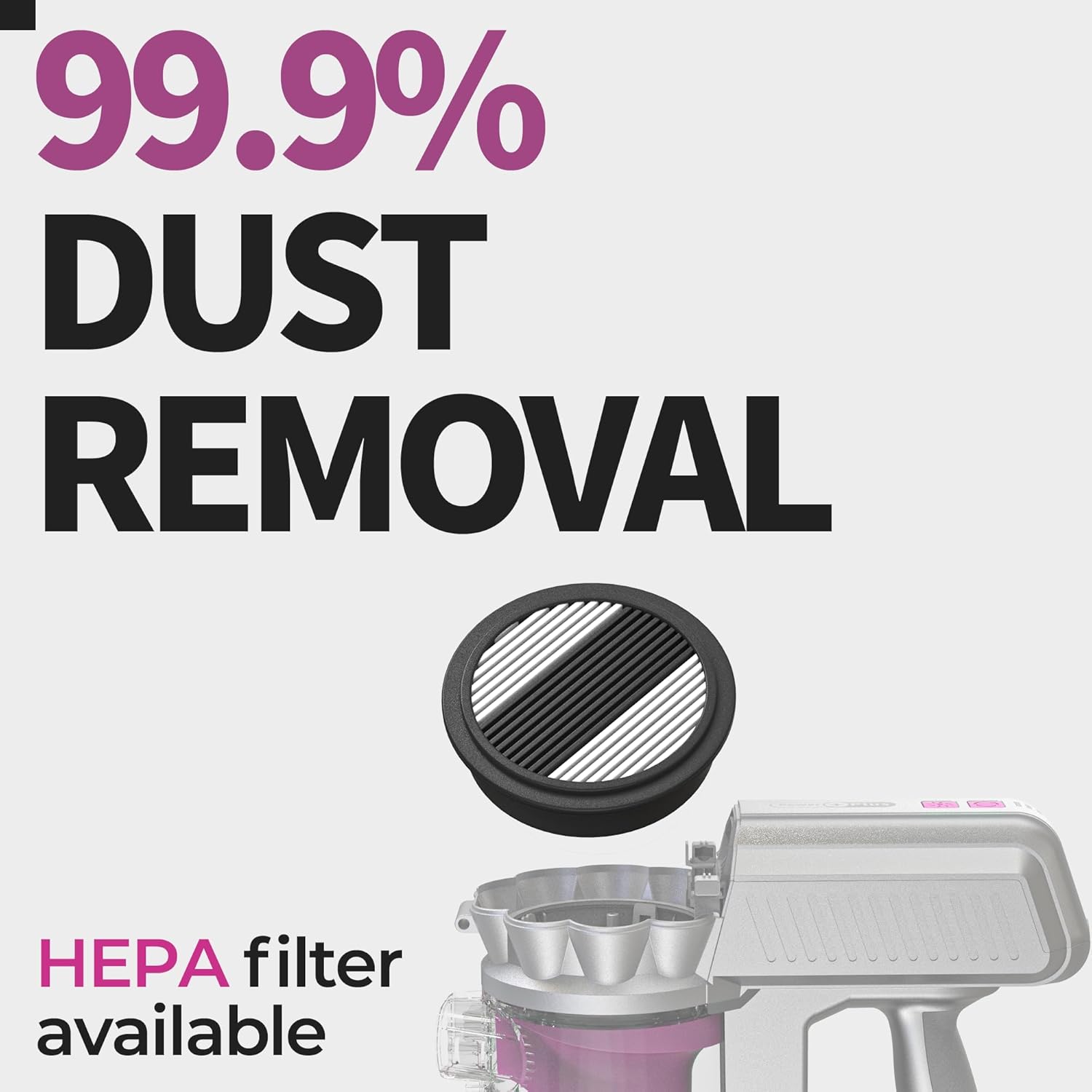 ROOMIE TEC R3 Cordless Stick Vacuum Cleaner, Fadeless Suction Power for Floor and Carpet, Up to 43 Min Powerful Battery, Bagless, Large Capacity, Extra Wide Roller, LED Headlights, and HEPA Filtration