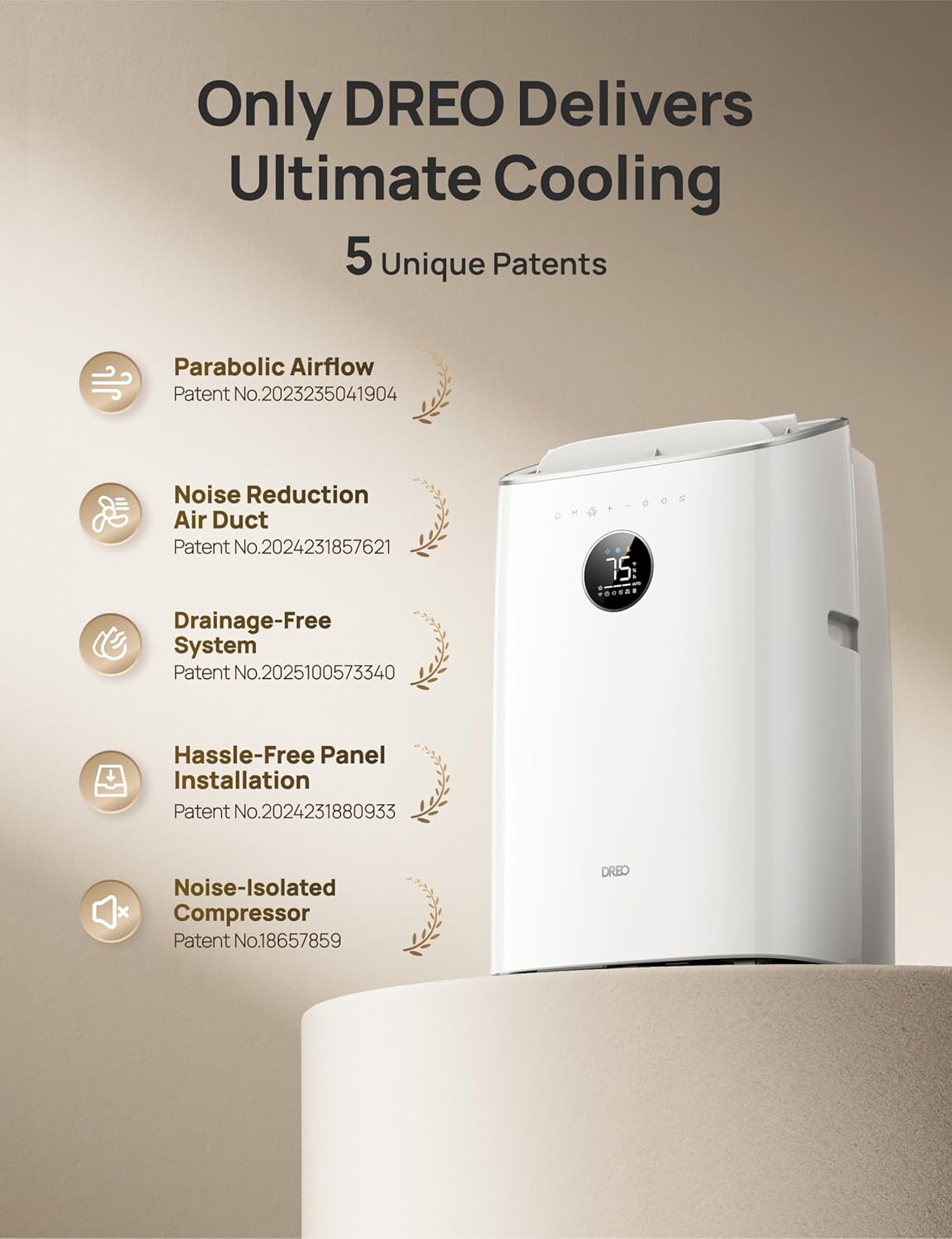 Dreo Portable Air Conditioners, 10,000 BTU Air Conditioner for Bedroom with Drainage-free Cooling, 45dB Quiet, APP/Voice/Remote, 24h Timer with Fan & Dehumidifier, Smart AC Unit for Room Indoors