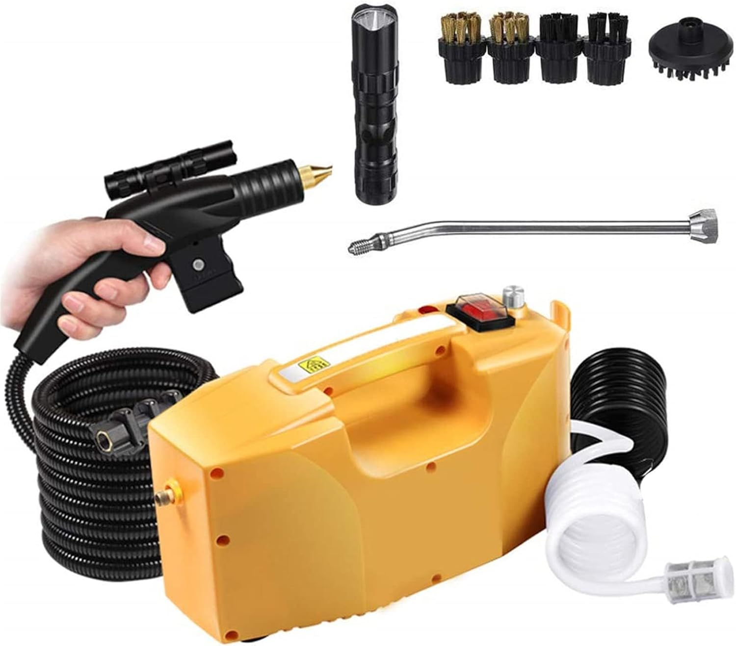 3000W Professional Steam Cleaner, Handheld High Temperature Steam Cleaning Machine, High Pressure Cleaning Machine for Household Kitchen Furniture Car