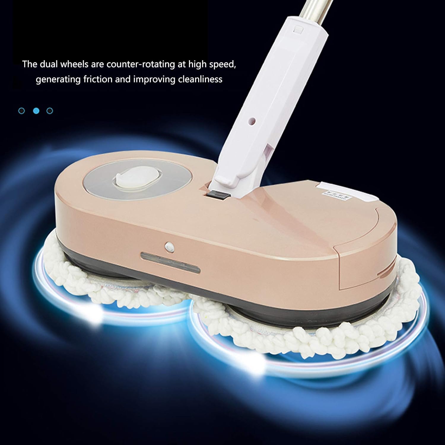 Steam Mops Home Wireless Electric Mop Mopping Machine Cleaning Machine Hand-Held Vacuum Floor And Carpet Steam Cleaner with LED Light Orange