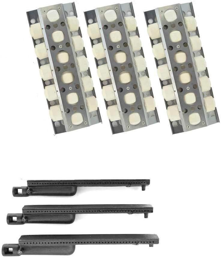 Grill Parts Zone 720-0057 Nexgrill Replacement Kit Includes 3 Cast Burners & 3 Ceramic Heat Shields