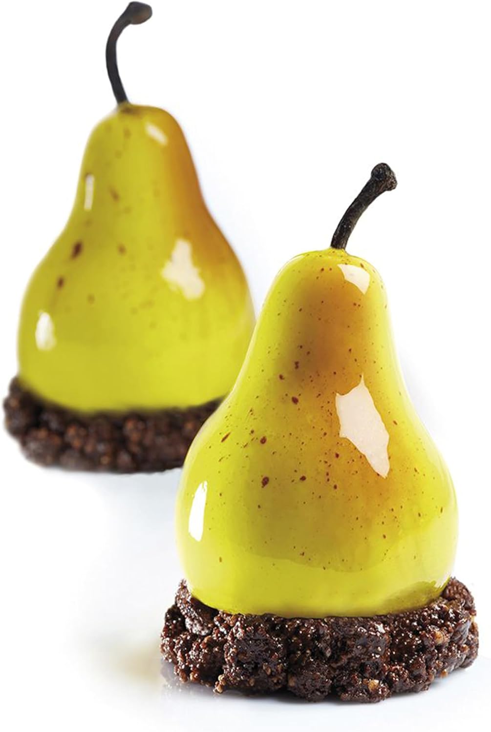 PAVONI ITALIA PX4329 PAVOFLEX Pear PX4329 Platinum Silicone Mold, 3D 3D Silicone Mold, Candy Mold, Decoration, Oven, Microwave, Dishwasher Safe, Freezer Safe