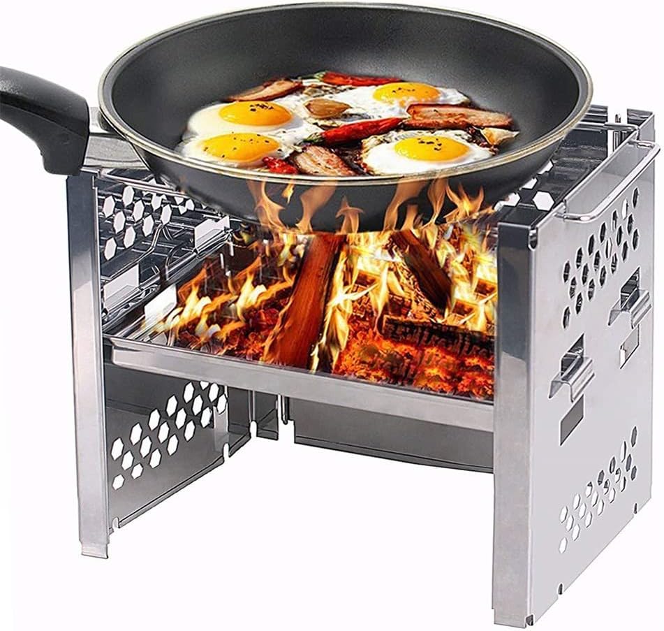 Charcoal Grill Stand Outdoors Grill for Bbq Portable Camping Stove Picnic Barbecue Folding Camping Cooking