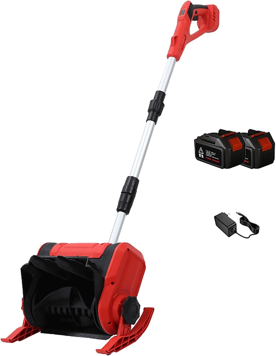 Lightweight Snow Shovel, Efficient Snow Shovel Blower with Retractable Pole, Easy Snow Clearing, Snow Thrower for Driveway Winter Snow Removal(Two Battery)