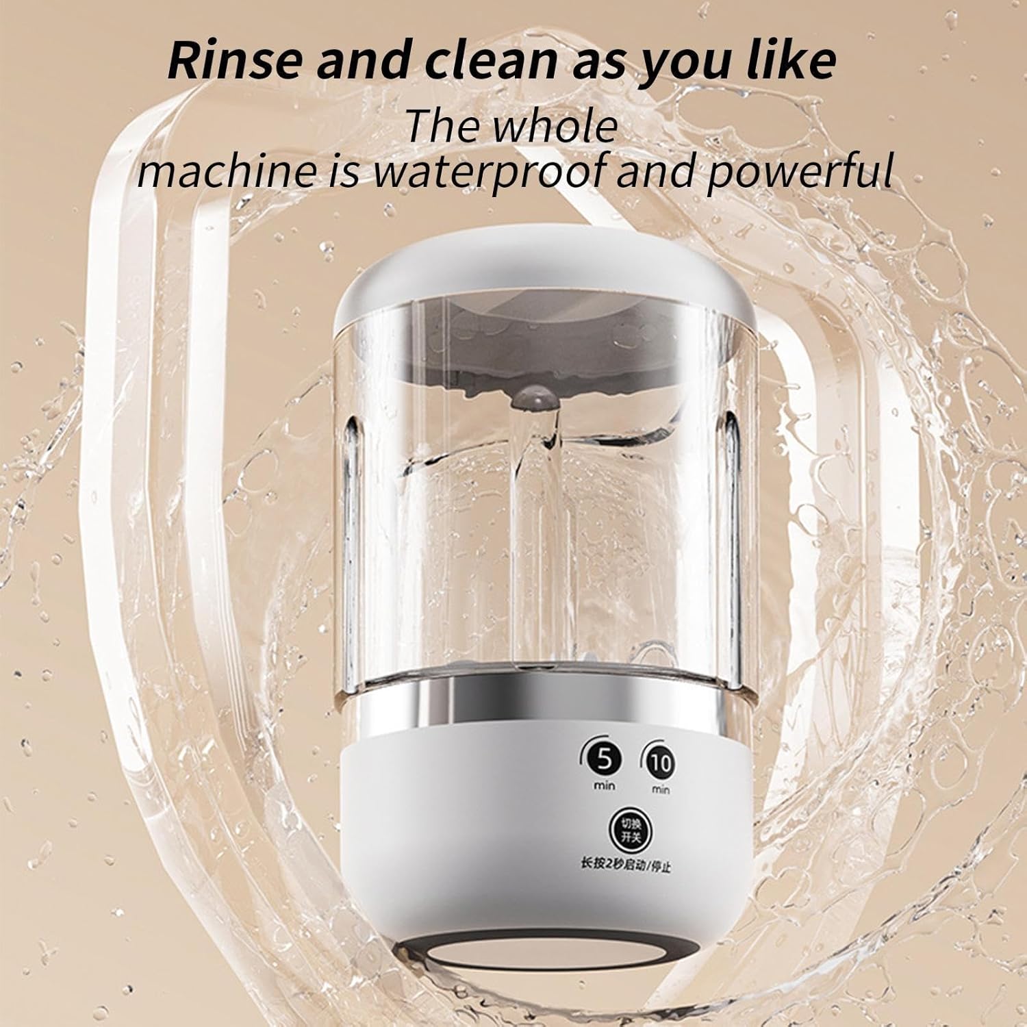 Portable Washing Machine Compact Deep Cleans Underwear Baby Clothes Small Laundry Cordless Underwear Washer For Apartment Dorm Hotel Travel Camping