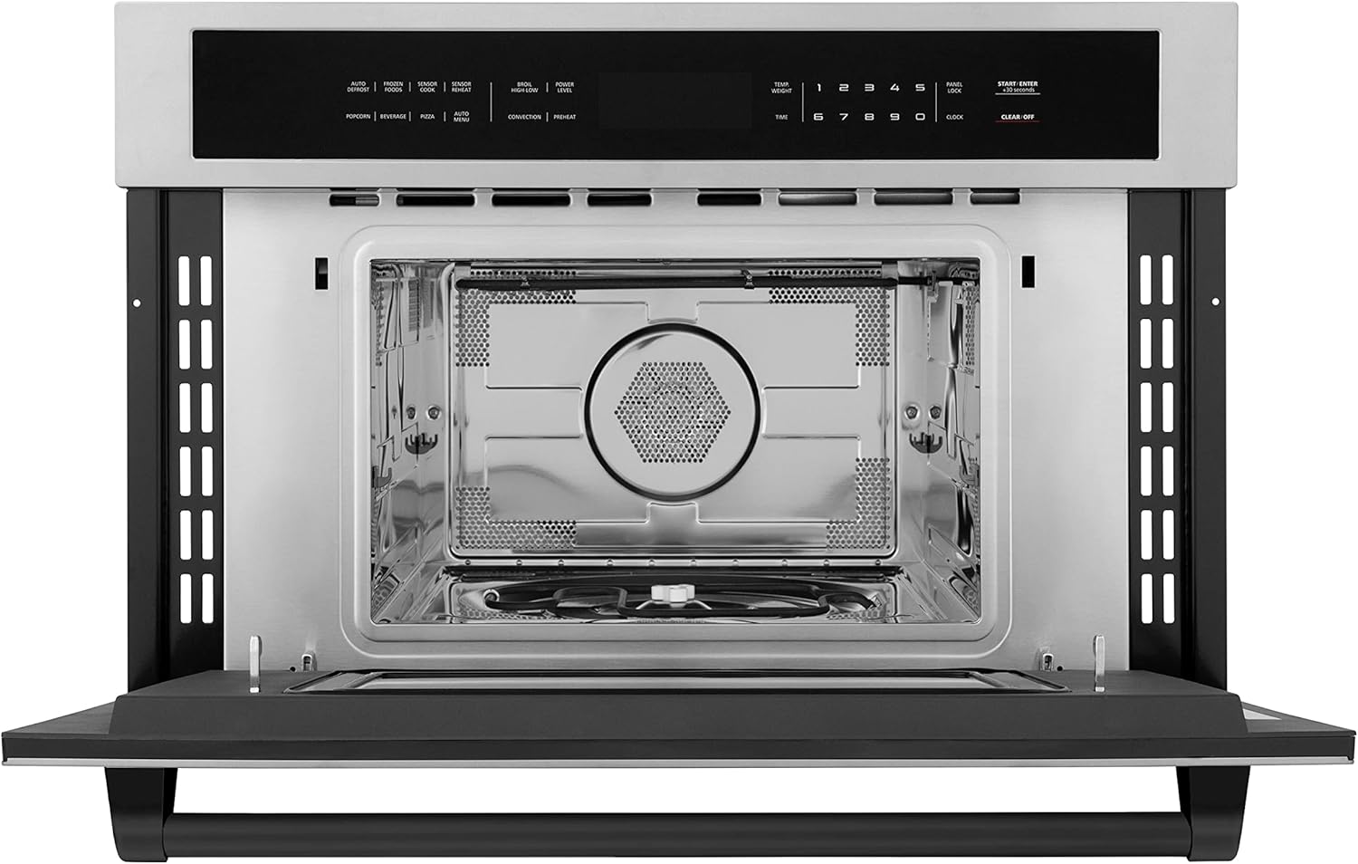 ZLINE Autograph Edition 30” 1.6 cu ft. Built-in Convection Microwave Oven in Stainless Steel and Matte Black Accents