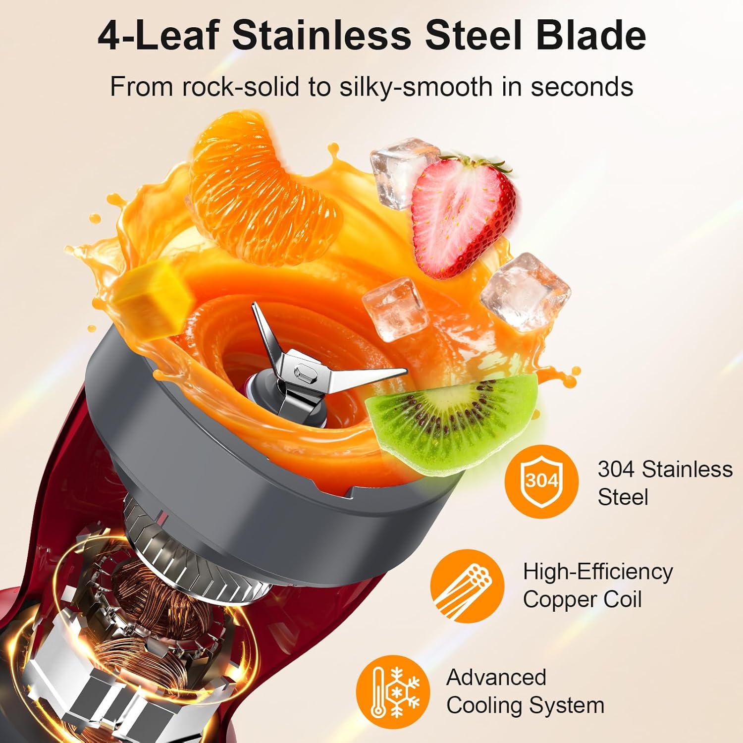 10 In 1 Personal Blender And Grinder Combofor Kitchen, Smoothie Juicer Machines Vegetable And Fruit, For Shakes And Smoothies, Smoothies Maker With 2 Portable Cup, Red