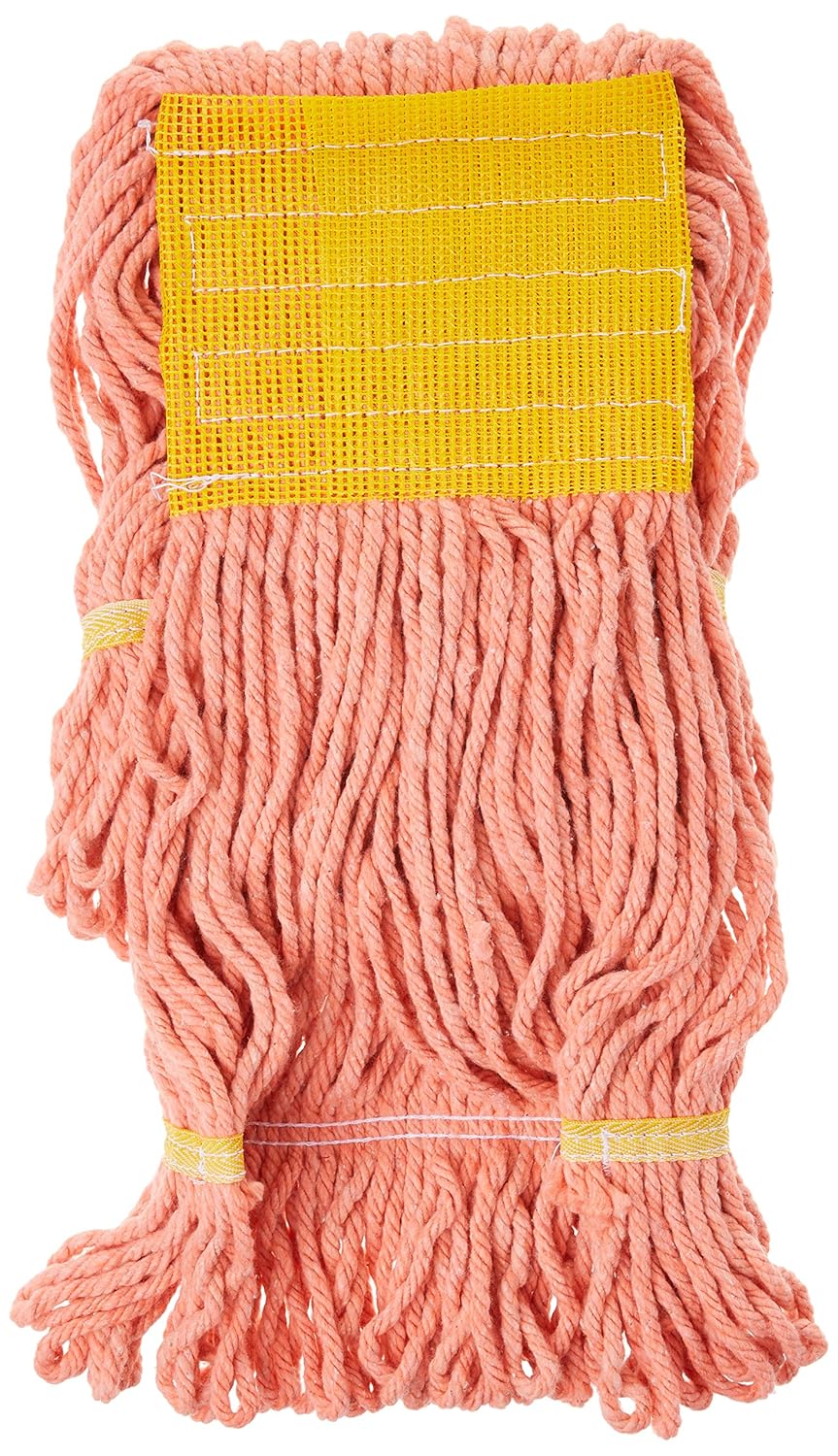 Genuine Joe GJOSOR5B, Wide Band Synthetic Blend Orange Mophead, 1 Each