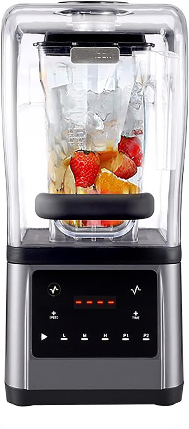 Smoothie Blender, 1.6L Commercial Smoothie Makers with Hood, Multi-level Stepless Regulation/Noise Reduction/safe Operation, for Juice, Milkshake