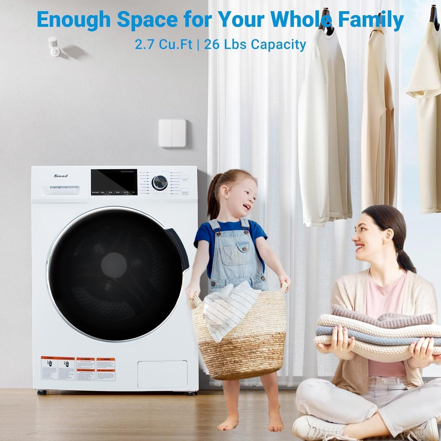 Smad 2.7 Cu. Ft Washer Dryer Combo, 24