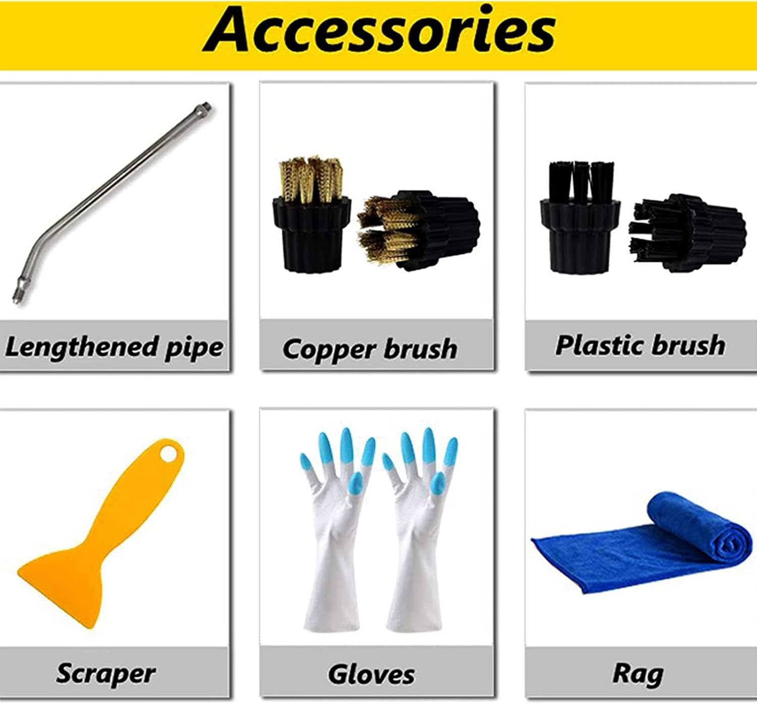 1700W 110V High Temperature Pressurized Steam Cleaner, Multi-Purpose Portable Mini Steam Cleaning Machine, Mobile Cleaning Machine Power Steamer for Furniture Car Household,Yellow