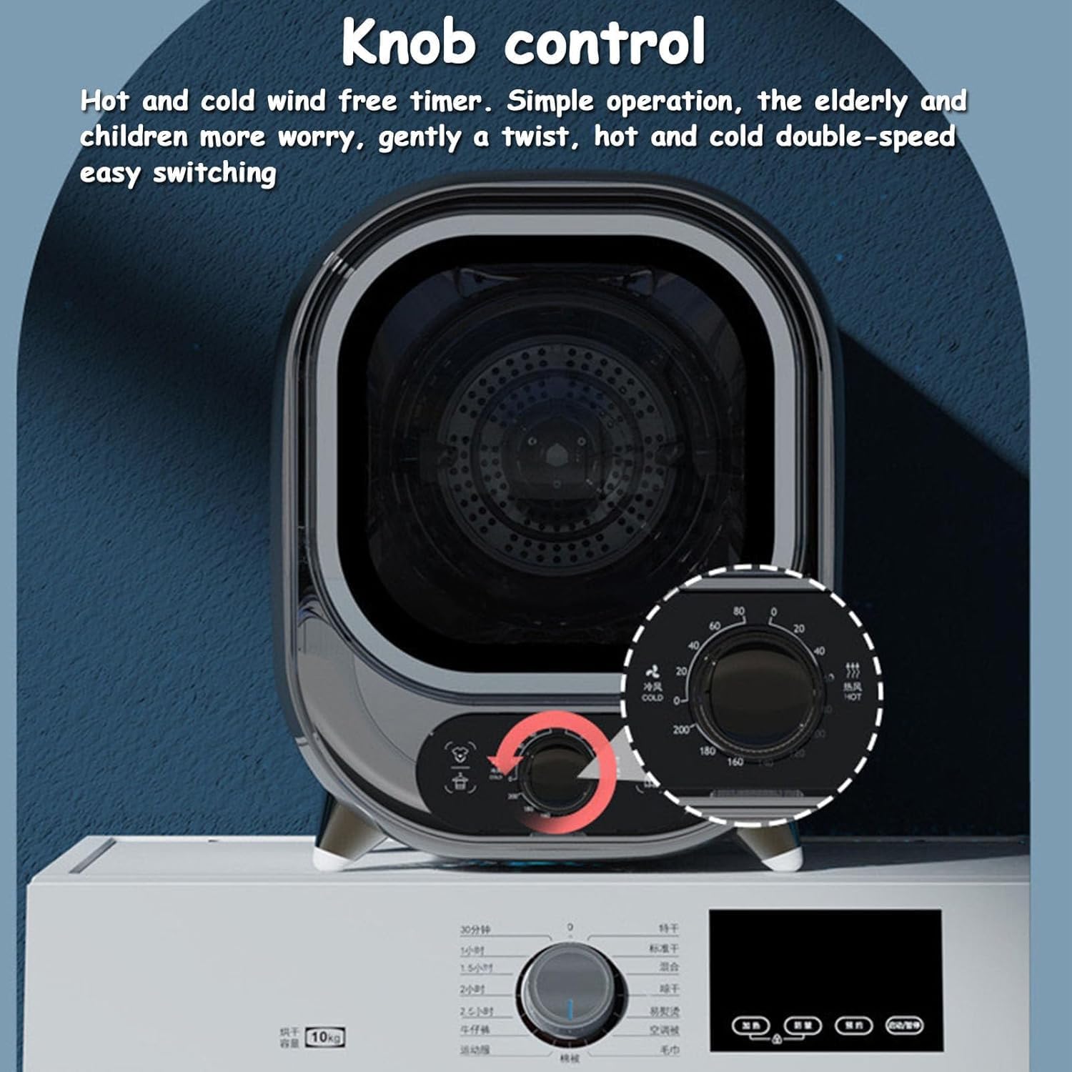 Mini Portable Condenser Dryer 5kg - Space-Saving Quick Drying Machine, Mini Dryer for Clothes, Ideal for Apartments, Dorms & Travel Use