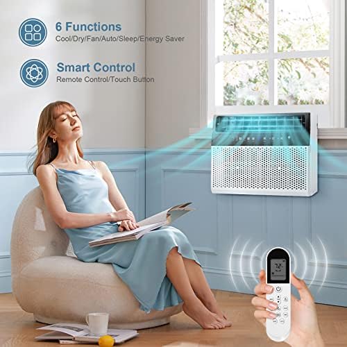 Antarctic Star 12,000 BTU Window Air Conditioners Cools up to 550 Sq. Ft, U-Shaped Air Condtioner Window Unit with 6 Modes 24H Timer, Energy-saving Window AC Units, Easy to Install, White