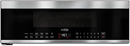KoolMore 30 Inch Over-The-Range Low Profile Microwave, 1.2 Cu. Ft. Built-in, 10 Power Levels, 13.5” Glass Turntable, 1000-Watt Power, Advanced Air Vent, and Heat Circulation (KM-MLPOT-1SS)