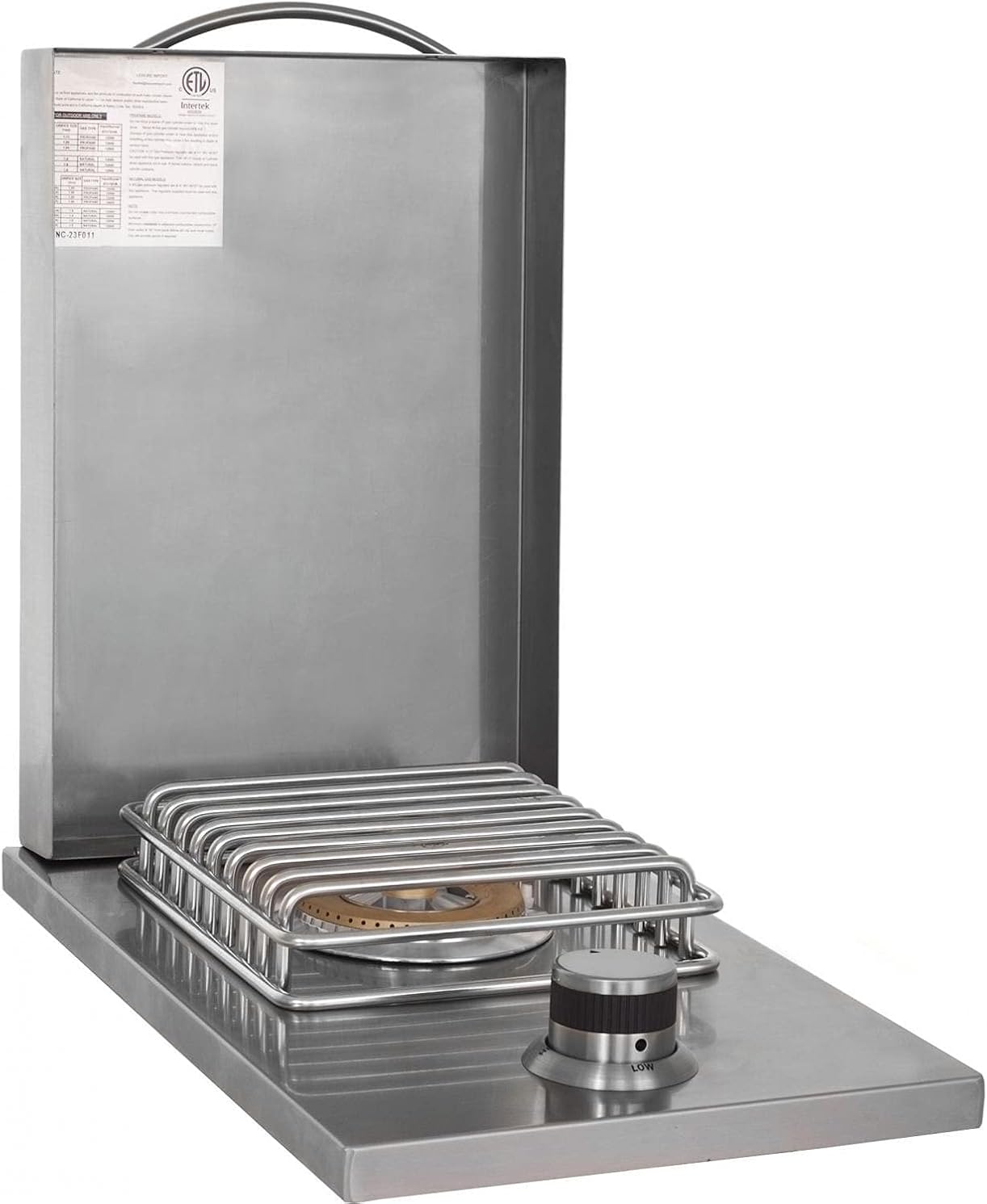 Blaze Grills BLZ-SB1-LP 12,000 BTU Drop In Stainless Steel Conventional Propane Gas Single Side Burner Cooking Accessory with Closing Shield Cover