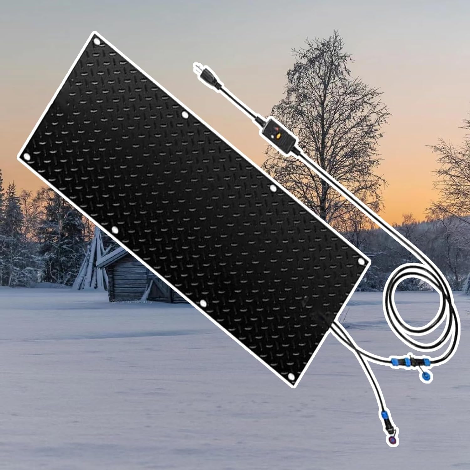 Heated Snow Melting Mats for Entrances，Anti-Slip Snow Melting Mats Heated Snow and Ice Melting Mats for Winter Snow Removal，for Winter Outdoor Stairs, Steps, Doorways, Walkways, Driveway(1 Pcs,30x90cm